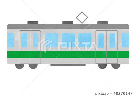 路面電車のイラスト素材