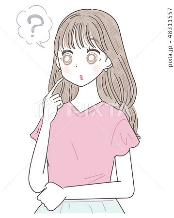 女の子 ヘアスタイル ティーンエイジャー 夏服のイラスト素材