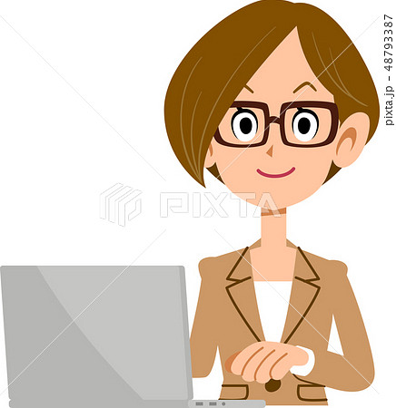 パソコン操作のイラスト素材