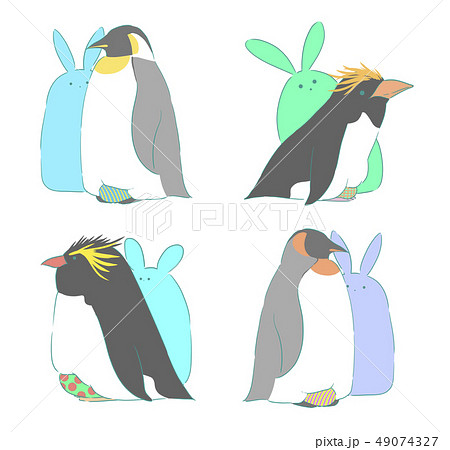 マカロニペンギンのイラスト素材