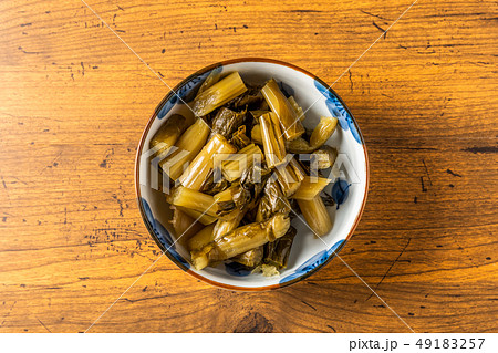 野沢菜の花の写真素材