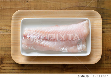 タラ 生タラ 生鱈 切身の写真素材