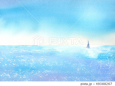 水彩画 ヨットハーバー (諸磯湾) 水彩画 ヨットハーバー (諸磯湾) （子綱代湾、油壺湾、諸磯湾の
