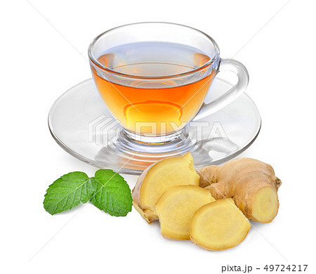 ジンジャーティー 生姜湯 しょうが湯 飲物の写真素材