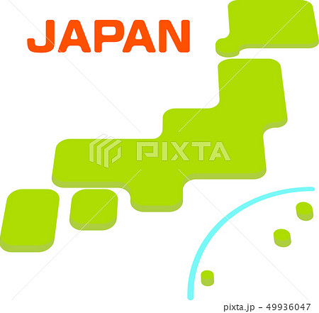 日本列島 日本地図 デフォルメ ベクターのイラスト素材