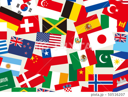 世界国旗のイラスト素材
