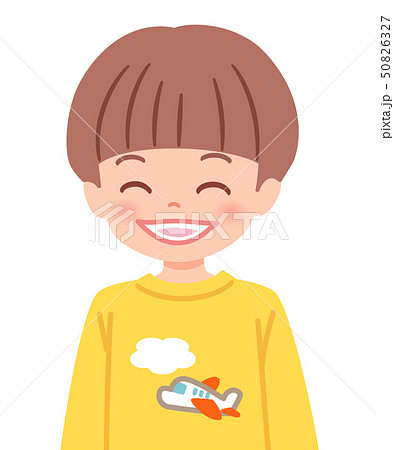 男の子 子供 笑顔 笑うのイラスト素材