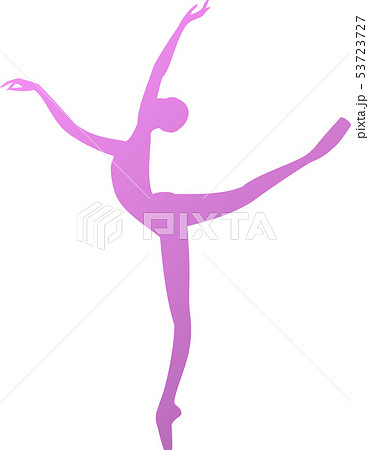 Ballet ballerina silhouette arabesque pink - Stock Illustration [43479673]  - PIXTA