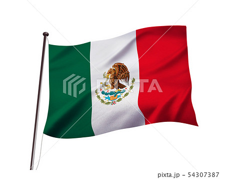 メキシコ国旗のイラスト素材