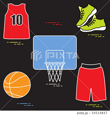 バスケ ユニフォームのイラスト素材