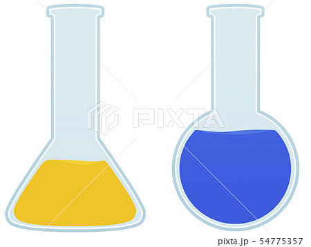 フラスコ 丸底フラスコ 実験器具 化学のイラスト素材