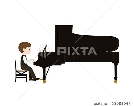 ピアノを弾くのイラスト素材