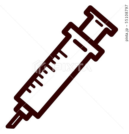 注射器 透過 アイコンイラストのイラスト素材