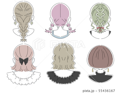 マッシュヘアのイラスト素材