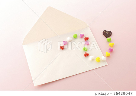 手紙 ラブレター 伝える 告白の写真素材