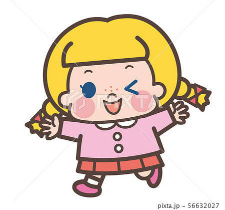 外国人 子供のイラスト素材