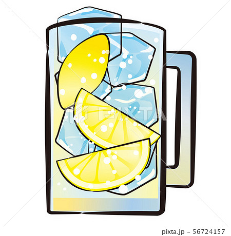 レモンサワーのイラスト素材