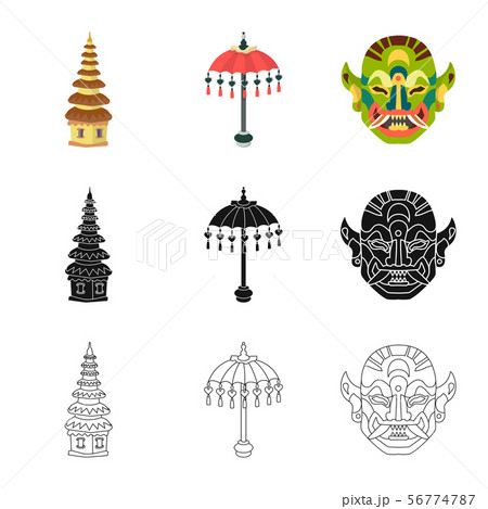 バリ島の神様のイラスト素材