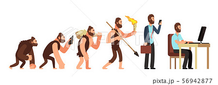 アウストラロピテクスのイラスト素材