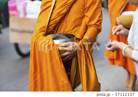 僧侶 タイの写真素材