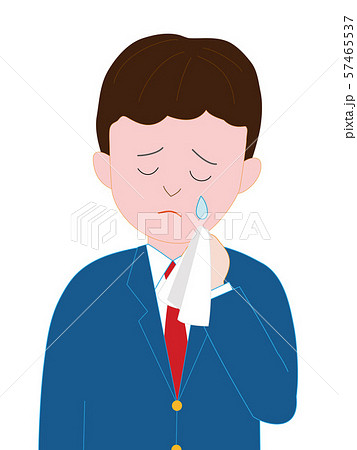 卒業 卒業式 女子高生 涙のイラスト素材