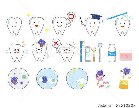 歯磨き指導のイラスト素材