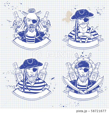 船長 海賊のイラスト素材