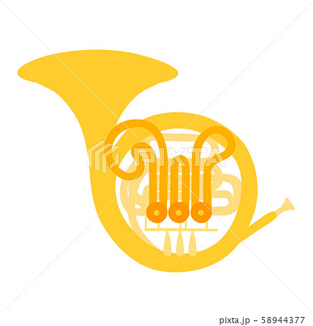 フレンチホルン 吹奏楽の写真素材