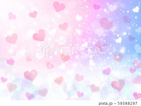 ハート 背景 パステルカラー 虹色のイラスト素材