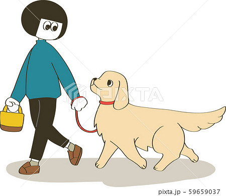 犬の散歩のイラスト素材