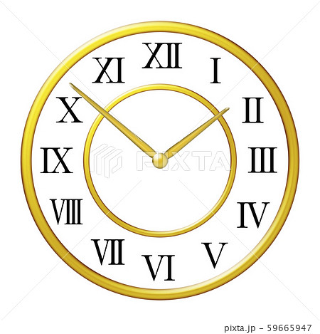 アンティーク 時計 文字盤 ローマ数字のイラスト素材 Pixta