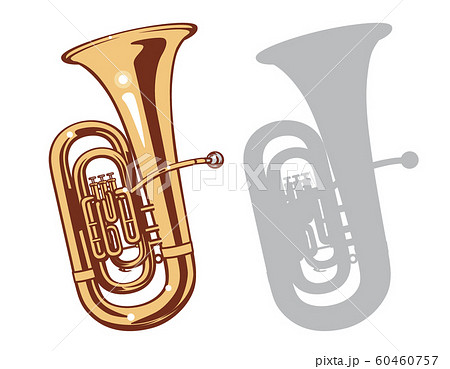 吹奏楽 音楽 楽器 チューバのイラスト素材