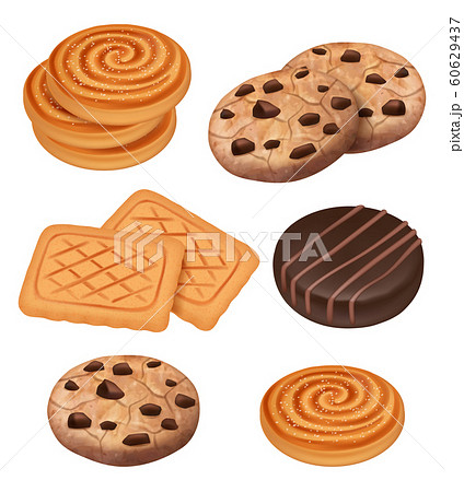 クッキー 朝食 オシャレ おやつのイラスト素材