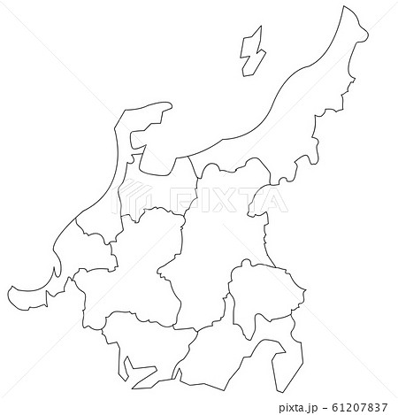 新潟 新潟県 地図 白地図のイラスト素材