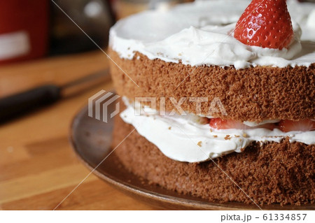 ワンホールケーキの写真素材