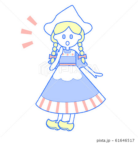 オランダ衣装のイラスト素材