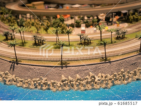 ジオラマ 鉄道模型 Nゲージ 海の写真素材 - PIXTA