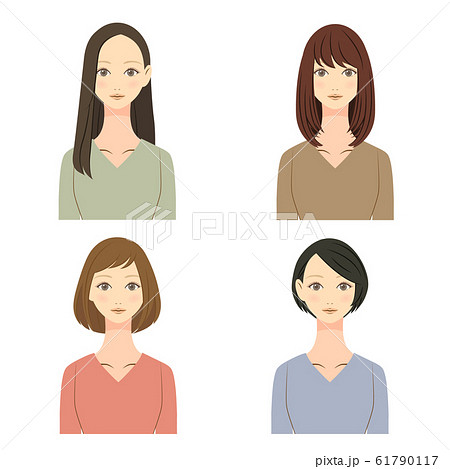 ヘアスタイルのイラスト素材