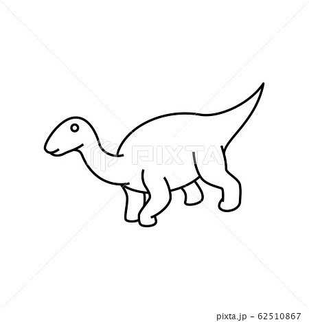 ベクター 恐竜 イラスト モノクロの写真素材