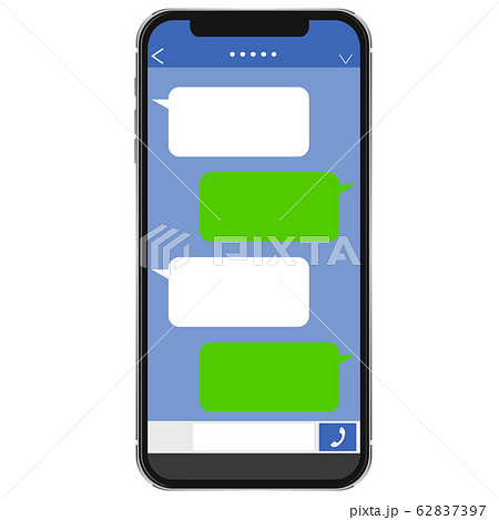 スマホ スマホ画面 スマートフォン Lineのイラスト素材