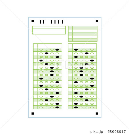 答案用紙のイラスト素材