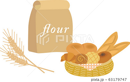 パンかごのイラスト素材