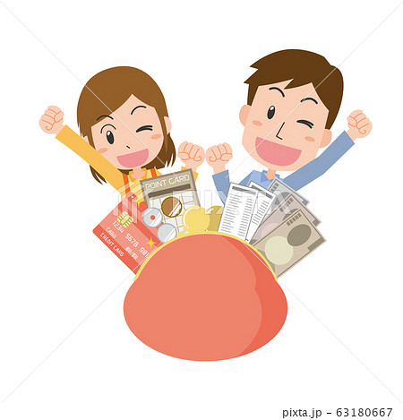 がま口財布のイラスト素材