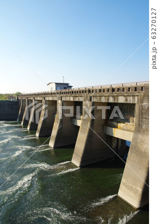 関宿水門の写真素材