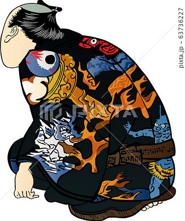 紙相撲のイラスト素材