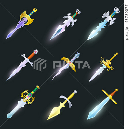 ファンタジー 武器 ゲーム Rpgのイラスト素材