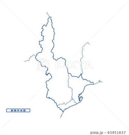 静岡市地図のイラスト素材