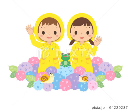 レインコートのイラスト素材