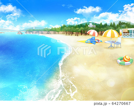 海水浴場のイラスト素材