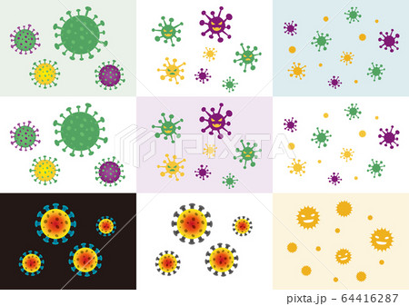 拡大図 イラスト 菌 病原菌のイラスト素材